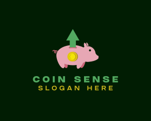 Piggy Bank Coin Savings logo design