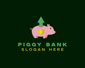 Piggy Bank Coin Savings logo design