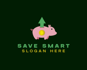 Piggy Bank Coin Savings logo design