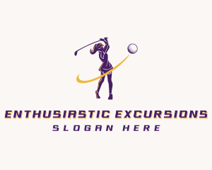 Female Golf Athlete logo