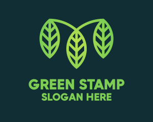 Organic Green Leaves logo design