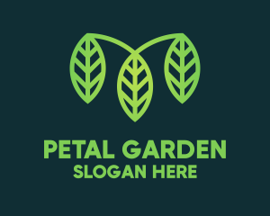 Organic Green Leaves logo design