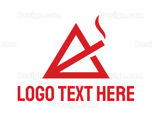 Triangle Cigarette Vape Smoke Logo