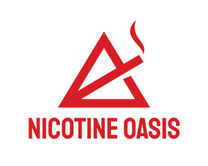 Triangle Cigarette Vape Smoke logo design