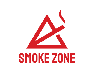 Triangle Cigarette Vape Smoke logo design