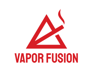 Triangle Cigarette Vape Smoke logo design