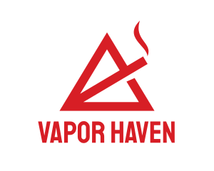 Triangle Cigarette Vape Smoke logo design