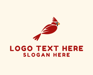 Cute Cardinal Bird logo