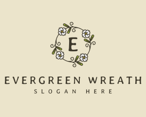 Wedding Flower Wreath Garland logo design