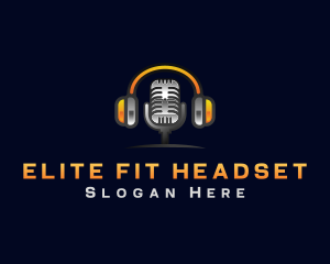 Media Microphone Headset logo design