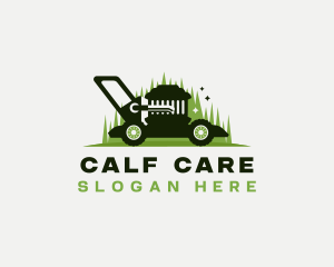 Lawn Care Mower Cutter logo design