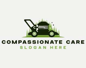 Lawn Care Mower Cutter logo design