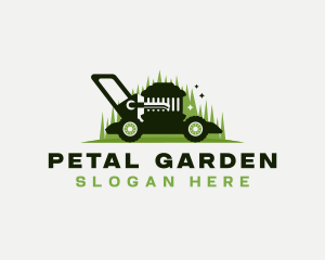 Lawn Care Mower Cutter logo design