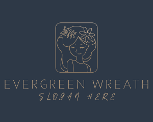 Female Wreath Spa logo design