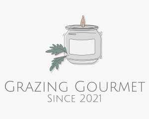 Fragrant Candle Jar  logo design