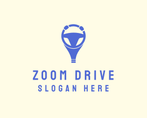 Blue Driving School  logo design