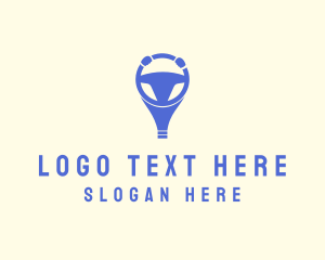 Steering - Blue Driving School logo design