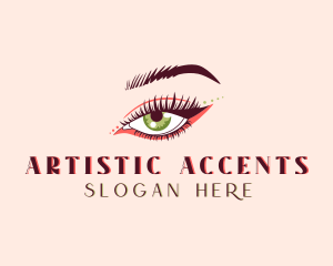 Makeup Artist Eyelashes logo design