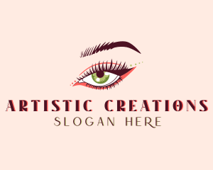 Makeup Artist Eyelashes logo design