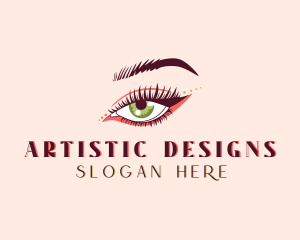 Makeup Artist Eyelashes logo design