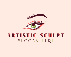 Makeup Artist Eyelashes logo design