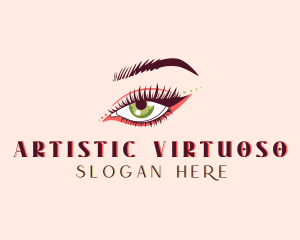 Makeup Artist Eyelashes logo design