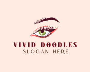 Makeup Artist Eyelashes logo design