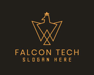 Crown Falcon Agency logo design