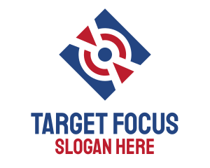 Center Target Arrow logo design