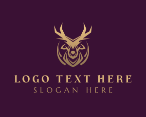 Gold Deer Antlers logo