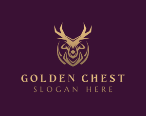 Gold Deer Antlers logo design