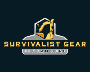 Excavator Demolition Contractor logo design