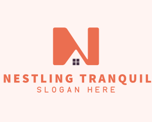 Orange Housing Letter N logo design