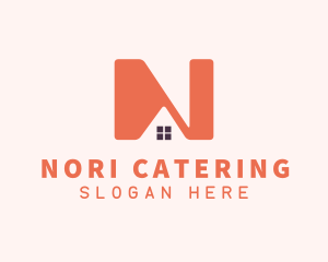 Orange Housing Letter N logo design