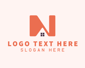 Letter - Orange Housing Letter N logo design