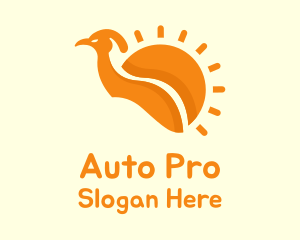 Orange Sun Bird Logo