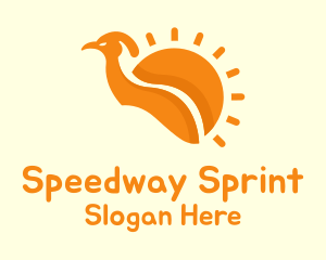 Orange Sun Bird Logo