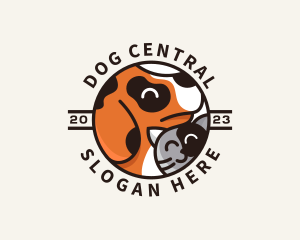 Happy Cat Dog Veterinary logo design