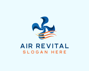 Fan Air Conditioning Airflow logo design