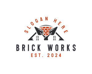 Construction Brick Wall logo design