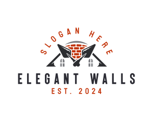 Construction Brick Wall logo design