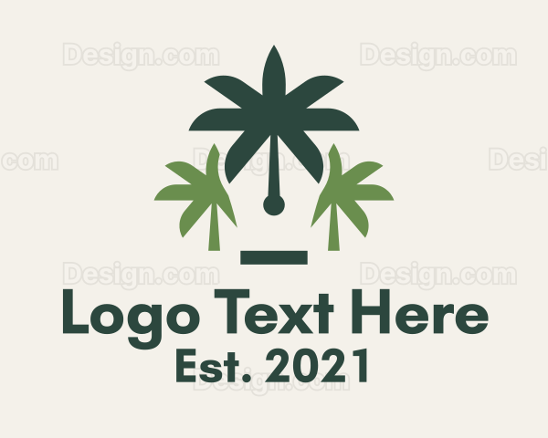 Palm Tree Pen Logo