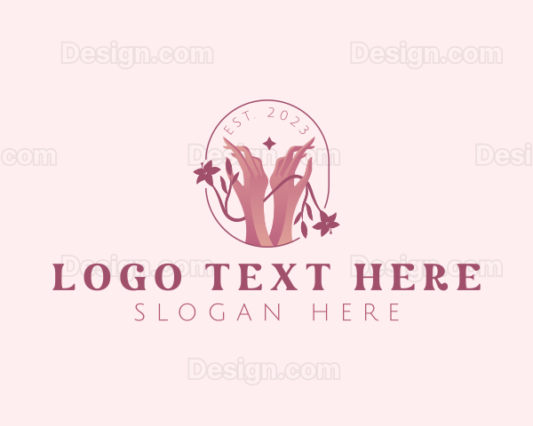 Hands Skin Care Beautician Logo