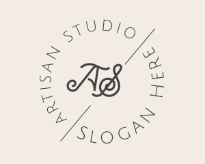 Circular Cursive Brand logo design