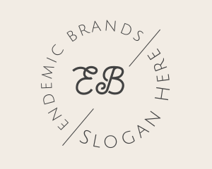 Circular Cursive Brand logo design