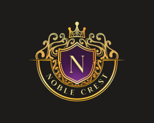 Shield Crown Crest logo design