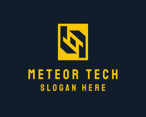 Tech Geometric Symbol logo design