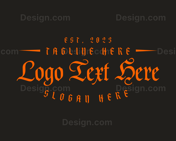 Gothic Tattoo Business Logo