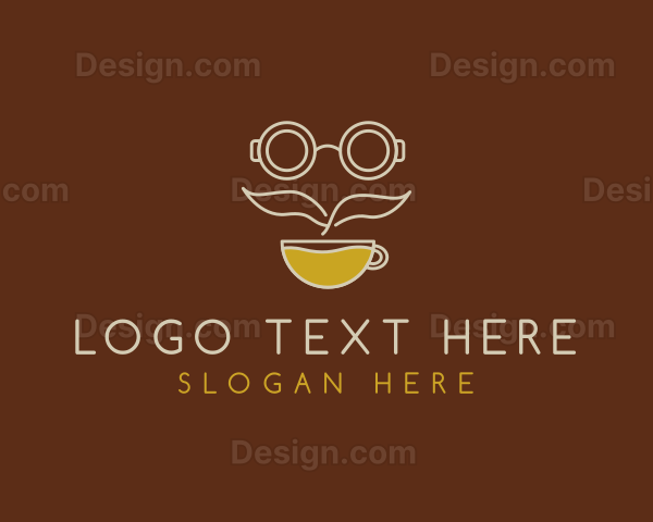 Coffee Mug Mustache Logo