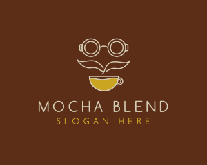 Coffee Mug Mustache logo design